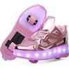Hiseng Scarpe con Rotelle Bambina 27-40EU, Scarpe con Rotelle Bambino Sportive Scarpe da Skateboard Skateboard Sneakers Outdoor Multisport Scarpe da Ginnastica da Pattini per Ragazze e Ragazzi