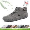 LOVEWLVNCL Stivali Alti Fatti a Mano alla Moda da Donna, Scarpe da Passeggio a Piedi Nudi Stivali Chukka Traspiranti Leggeri Antiscivolo da Donna Mocassini Piatti for Escursionismo e Camminata ( Color : grigio ,