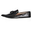 Ciabalù Mocassini Uomo Estivi Eleganti in Eco Pelle Scarpa Bassa con Nappine Tono su Tono Made in Italy (Nero, Numeric_44)