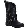 Toocool - Stivali Donna Bassi Biker Boots Motociclista Stivaletti Fibbie Anfibi SA9907 [38,G513 Nero ]