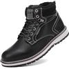 AX BOXING Stivaletti Invernali da Uomo Foderati Caldi Stivali Invernali da Uomo Moda Stivaletti Antiscivolo Stivali da Neve Trekking Taglia 41-46 EU(Nero_B,42 EU)