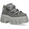 New Rock M-106WALL-C63 Stivaletti Urban Gothic in Pelle Grigia