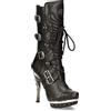 New Rock Donna M-punk001-c1 Stivali Motardes, nero, 38 EU