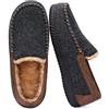 RockDove Pantofole Uomo Hearthfire in Memory Foam Moc, 44EU, Nero