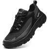 WEDXDEW Scarpe Pianta Larga Uomo Larghi o Alluce Diabetici Senza Lacci Trekking Casual Per Camminare Mocassini da Larghezza Ampia Comfort(Black,41 EU)