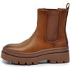 IF FASHION Stivali Stivaletti Anfibi Scarpe Chelsea da Donna Platform Zeppa XG101 Camel N.37