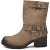 IF Fashion Stivali Alla Caviglia Stivaletti Biker Anfibi Motociclista Fibbie Cinghie Da Donna 660 Tortora N.39