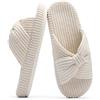 Chantomoo Pantofole per Donna Memory Foam Casa Camera da Letto Velluto a Coste Fiocco Ciabatte Trasversali Scarpe Comode Pantofole Regalo alla Moda