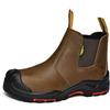 Safetoe M-8025NBO - Stivali antinfortunistici da uomo, larghi, aderenti, con punta in composito, antistatici, impermeabili, in pelle bovina resistente, anti-chiodo, antiscivolo, suola in gomma Pu S3
