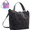 CAFINY Borsa geometrica per le donne, borse e borse geometriche luminose, borse geometriche e borsa a tracolla olografica