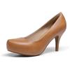 DREAM PAIRS Comodi Tacchi Alti e Sottili con Plateau Scarpe décolleté Classiche con Punta Tonda TIFFANNY