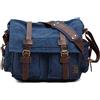 Sechunk Borsa messenger vintage in pelle militare per computer portatile