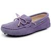 Jamron Donna Classico Scamosciato/Tessuto Papillon Penny Loafers Comodo Fatto a Mano Mocassini Pantofola