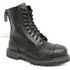 Grinders Stag Opaco Punta Sicurezza Militare Nero Metallo Stivali Unisex Punk del Motociclo