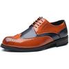 Generic LMLTOP Abito Oxford Scarpe Formali da Uomo Stringate Brogue Bicolore Punta ad Ala in Rilievo Scarpe Derby Pelle PU Tacco Largo Antiscivolo