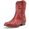 DREAM PAIRS Stivaletti Western Donna Ricamati | Ricami Vivaci, Punta Quadrata, Tacco Cuba 4 cm, Soletta Lattice 4mm, Chiusura Lampo e Suola TPR per Feste