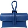 Chicca Borse Borsetta Pochette da Donna in Pelle Dollaro (Bluette)