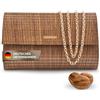 woodwear pochette in legno da donna, borsa a tracolla da donna, borsa a tracolla, bagaglio a mano, pochette in legno, vintage, in legno naturale, design