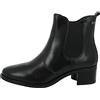 Valleverde 47615 Vitello Marrone Tronchetti Eleganti per Donna in Pelle con Lampo ed Elastico