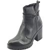 Igi&Co 2668900 Nappa Foulard Nero Tronchetti Eleganti per Donna in Pelle Tacco Alto
