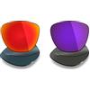 Mryok 2 paia di lenti di ricambio polarizzate per occhiali da sole Oakley Frogskins - Opzioni, Rosso fuoco e viola al plasma, Taglia unica