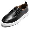 Allthemen Mocassini da Uomo con Lacci Loafer Basse in Pelle Scarpe Eleganti da Barca Casual Nero 42