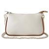 Chicca Borse Borsetta da donna in pelle, borsa a tracolla clutch pochette (Beige - Cuoio)