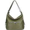 Bottega Carele Borsa Donna a spalla in vera pelle trasformabile in zaino made in italy