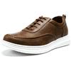 Allthemen Scarpe Uomo Eleganti Oxford Basse Derby Stringate Vintage Urbane Sneaker Confortevole Casual Marrone 41