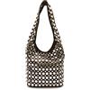 Qiannaura Y2K Hobo Borsa a tracolla Punk borchiata Top Handle Bag per le donne Tote borsa autunno tendenza borsa