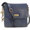 Catwalk Collection Handbags - Borsa a Tracolla in Pelle Invecchiata - Messenger Bag Media da Donna - Borsa da Giorno Formato A5 - Sabine M