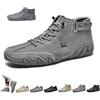 LOVEWLVNCL Stivali alti in pelle scamosciata fatti a mano in Italia da uomo, Beck Shoes Impermeabili Outdoor Antiscivolo leggeri Sneakers casual Scarpe da passeggio a piedi nudi Stivali da guida Chukka(grigio,43