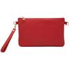 Mauro Pelletteria Pochette Donna con Tracolla Borsa Clutch Donna Elegante in Pelle Morbida Made in Italy Borsa da Polso Modello Mya Rosso