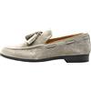 Ciabalù Mocassini Uomo Eleganti in Camoscio con Nappine Scarpe Basse Made in Italy (Beige, Numeric_42)