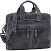 ROYALZ 'Lexington' borsa a tracolla moderna in vera pelle uomo donna medio-grande - borsa piatta in pelle per laptop 13-14,5 pollici da portare a tracolla