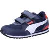 PUMA Unisex Kids St Runner V3 Mesh V Inf Scarpe da ginnastica, Peacoat Puma White Puma Red, 21 EU