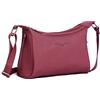 Hudson & James Borsa a tracolla da donna in vera pelle per tutti i giorni, a tracolla, per iPad, Borgogna chiaro, Medium