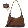 Fexkean Borsa a Spalla Donna in Pelle PU,Borsa a Tracolla Mini Hobo Bag Trendy,Y2K Crossbody Bag,Borse da Ascella Retrò,Elegante Borsetta Tracolla per Feste Shopping