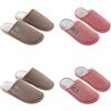 Teceyfeet 4 Paia Pantofole Donna Invernali Ciabatte Ospiti Lavabili Pantofola Comoda Ciabatte Pelose Calde Casual da per Unisex Slipper Pantofole per Ospiti