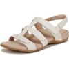 Vionic Sandali da donna Rest, color ambra, con cinturino posteriore, regolabili, con supporto plantare nascosto, Similpelle bianco panna, 41 EU