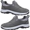 AZMAHT Scarpe Ortopediche Uomo Scarpe Uomo Sneakers Piano Basso Scarpe da Trekking Uomo Pelle Scamosciata Uomo Mocassini Scarpe Pianta Larga Uomo Traspirante,Grigio,40 EU