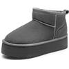 DREAM PAIRS Stivali Neve Donna Piattaforma | Pelle scamosciata, plateau 5 cm, fodera pelliccia 17 mm, memory foam, suola TPR, caldi e stabili.