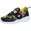 Pokémon Pokemon Pikachu - Scarpe da ginnastica da bambino, facili da indossare, con chiusura a strappo, scarpe sportive da corsa, Nero , 27 EU
