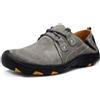 Asifn Scarpe Invernali Stringate Basse Uomo Mocassini Passeggio per Esterni Pelle Scamosciato Allacciare Sneaker Piatto Morbido Fatto a Mano Antiscivolo（Grigio,39/40 EU,40 Taglia del Marchio