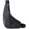 Long Keeper Zaino Monospalla Uomo - Borsa Tracolla Zaino Uomo Donna Marsupio Tracolla Sling Bag, Elegante Casuale Borsa Monospalla per Viaggio Ciclismo Lavoro