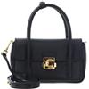 Coccinelle Pelle borsa a tracolla borsetta C-Me Lock Mini Bag Grained Leather Noir nero