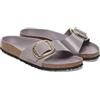 Birkenstock, MADRID BIG BUCKLE LEATHER, Ciabatte Sandali Moda Fashion Pelle (High-Shine Faded Purple, Sistema Taglie Calzature EU, Adulto, Numero, Stretta, 39)