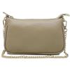 Chicca Borse Borsetta da donna in pelle, borsa a tracolla clutch pochette (Fango)