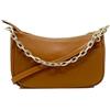 Chicca Borse Pochette Borsetta Donna in Pelle Italiana Tracollina (Cuoio)
