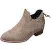 Kswlwccpp Scarpe Primaverili Donna, Chelsea Traforati Morbidi Largo Stivaletto Stivaletti Primaverili Leggeri Beige Stivali Estivi Con Tacco Eleganti Scarpe Tronchetti